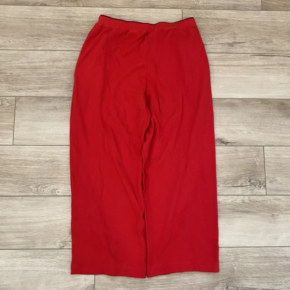 Pacer By Karen Scott Sport Red Baggy Fleece Drawstring Sweatpants Size Large - Image 2 of 3