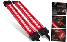TRUE MODS 2pc 5" LED Motorcycle Turn Signal & Brake Tail Light Strip Kit Red