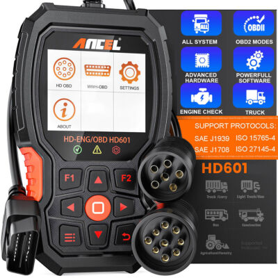 ANCEL HD601 Diesel Truck OBD Scanner Engine Check Heavy Duty Diagnostic Tool