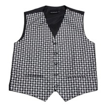 Men's Silver Pattern Tuxedo Vest Formals Weddings Proms Fashion Waistcoat