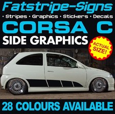 to fit VAUXHALL CORSA C GRAPHICS STICKERS STRIPES DECALS OPEL VXR SXI GSI 1.2