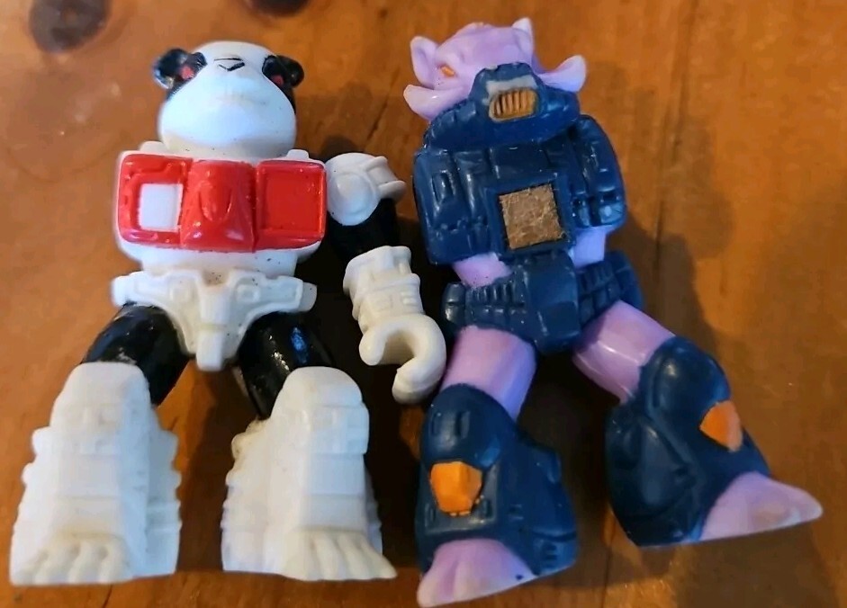 1987 battle beasts takara swiny boar & panzer panda broken arms figure ...