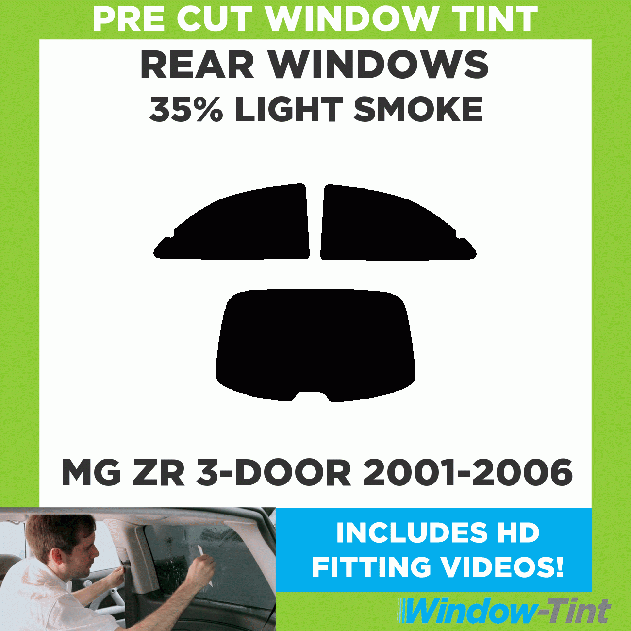 PSSC Pre Cut Rear Car Window Films for MG ZR 3 Door Hatchback 2001 to 2005 20/% Dark Tint