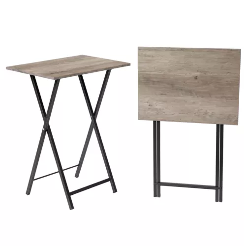 2er Set Beistelltisch klappbarer Tablett Sofatisch Camping Draussen Tragbarer - Bild 1 von 13