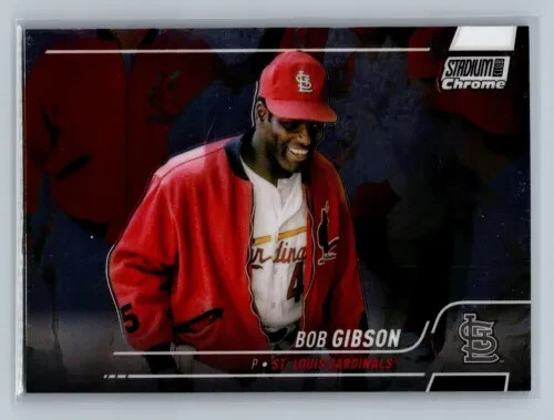 2022 Topps Stadium Club Chrome #22 Bob Gibson St. Louis Cardinals HOF - Picture 1 of 1
