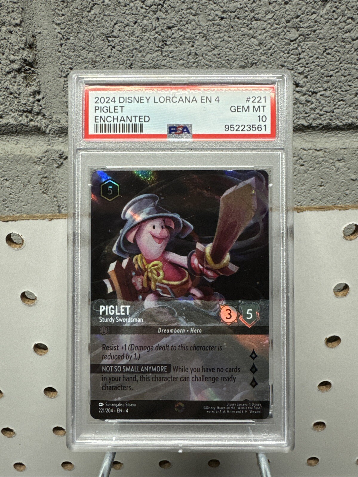 LORCANA PIGLET ENCHANTED PSA 10 URSULA'S RETURN 221/204