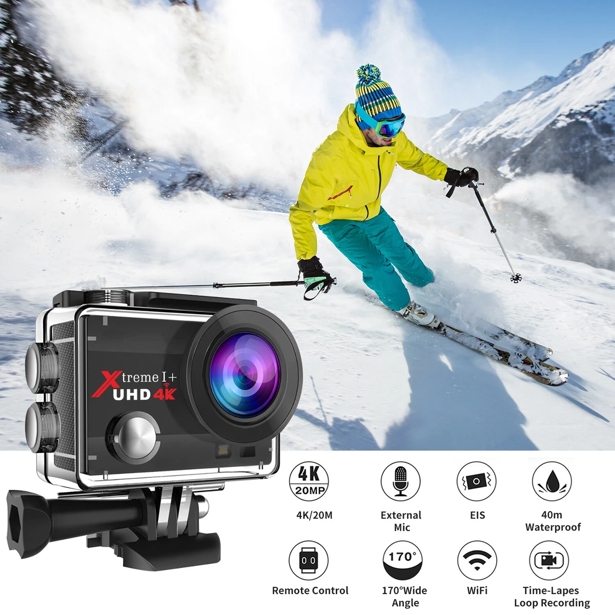 Fußgänger geschickt Rücksichtslos campark 4k action cam Rad entlassen Natur