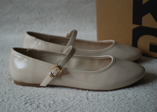 Zapatos Ballets Planos Estilo Mary Jane KURT GEIGER MARTHA Blanco Hueso UK6/39 RRP £99 - Imagen 3 de 7
