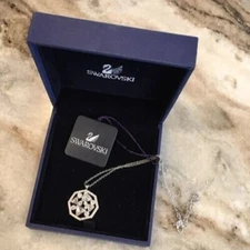 Swarovski Crystal Surface Classic Hexagon Triangle Geometic Clear Pendan