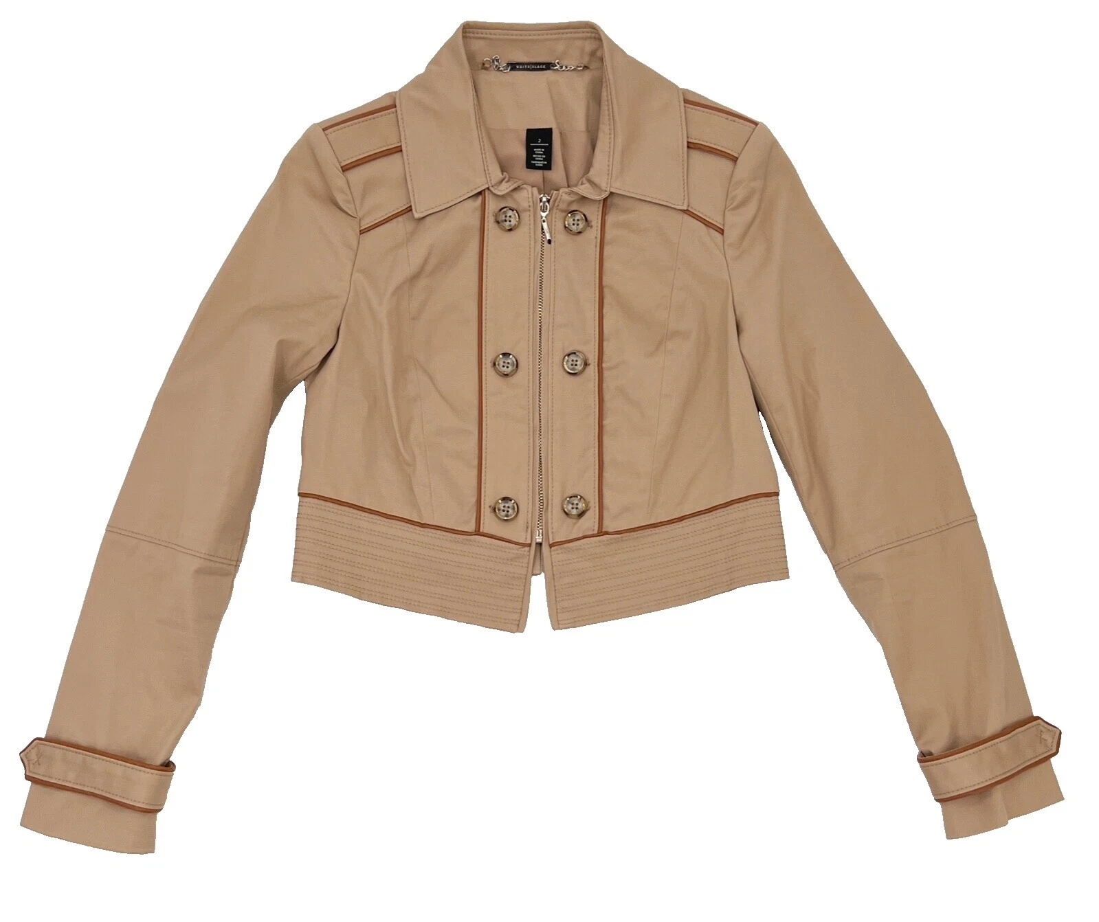 Chaqueta militar White House Black Market sólido abrigos, chaquetas y chalecos para Mujeres