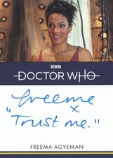 DOCTOR WHO SERIES 1 - 4 - FREEMA AGYEMAN (MARTHA JONES) INSCRIPTION AUTOGRAPH VL