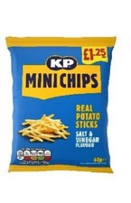 6 Packs KP Mini Chips Salt and Vinegar Flavour 60g -Fresh Stock 48 Hr Delivery