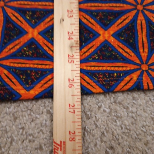 LuLaRoe Cassie Skirt 2XL Knee Length Unlined Pull On Orange Blue Geometric - Picture 5 of 9