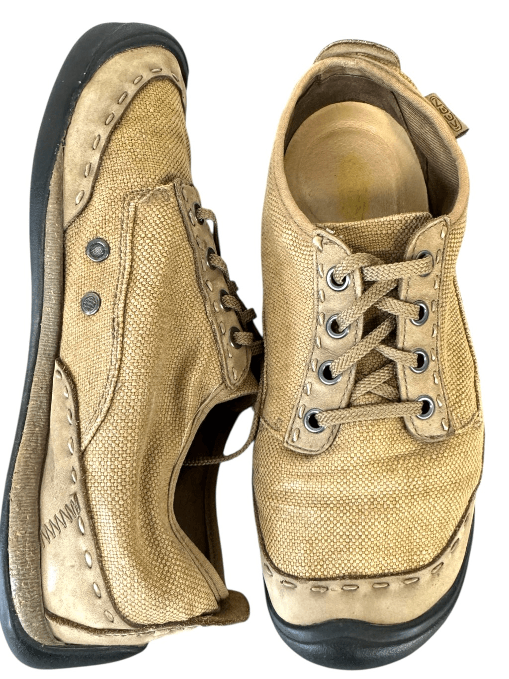 Scarpe da ginnastica KEEN in tela cucita Midori marrone escursionismo passeggio taglia 8 5