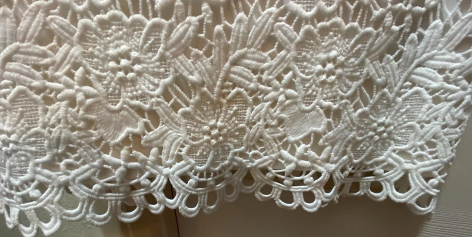 LAUREN RALPH LAUREN Classy White Lacy Pencil Midi Dress Size 2 EUC LOWSHIP - Image 4 of 4