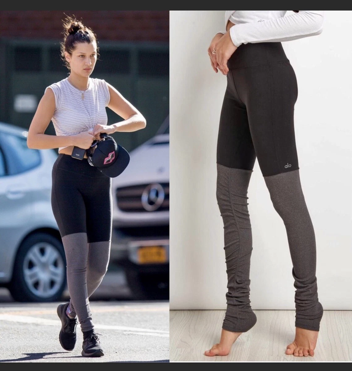 Alo Yoga Goddess Leggings in Black and Gray Size XS