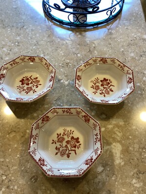 Vintage Nikko Classic Bittersweet  Cereal Bowls (3) 6 3/4 
