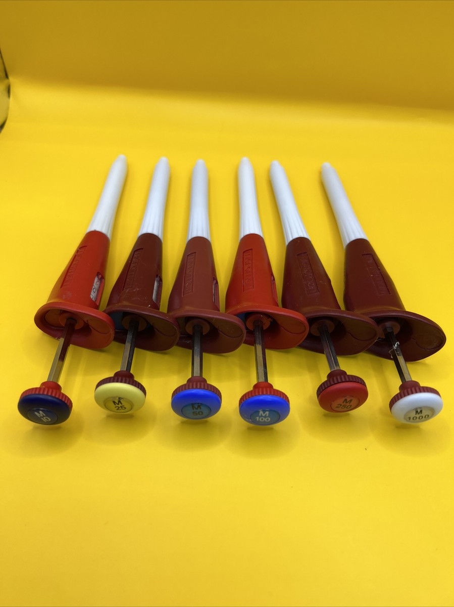 Nice Set 6 Gilson Microman M10,M25,M50,M100,M250,M1000