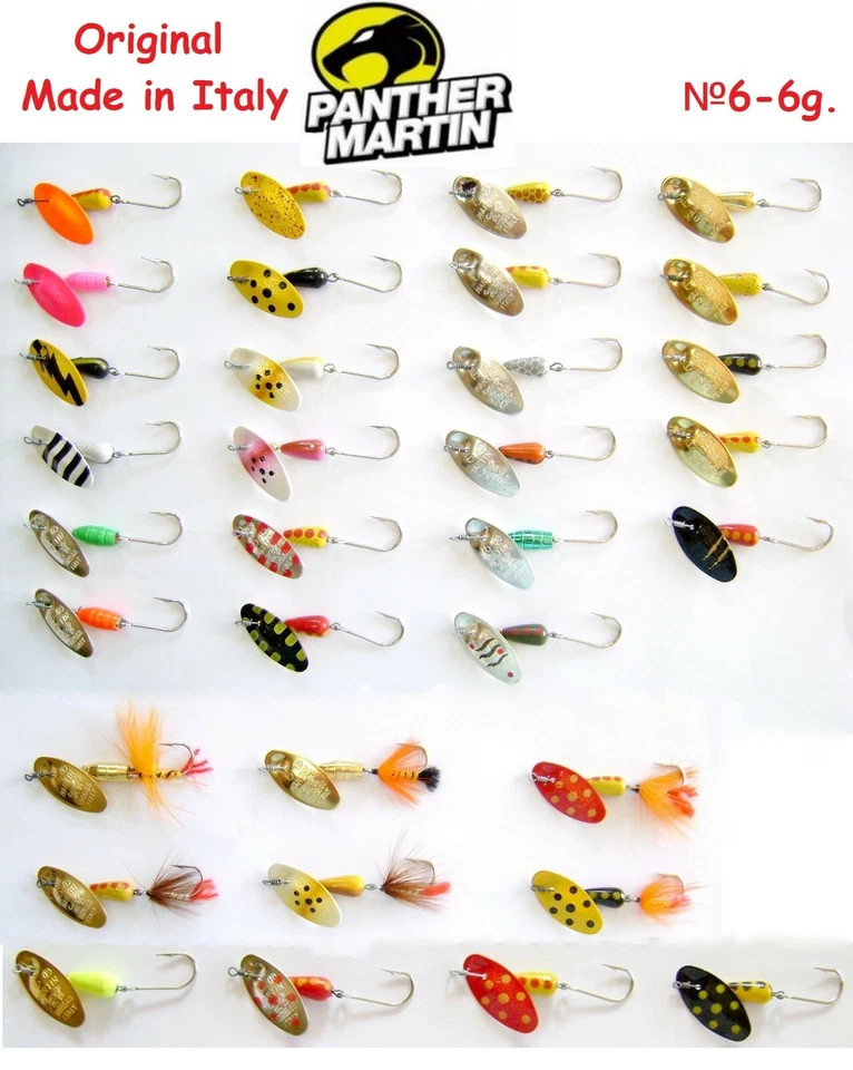 Panther Martin 6 g Hameçon Simple Spinner Leurres Multicolores Truite - Photo 1/1
