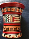 Cusco Peru Vase Art Pottery Hand Painted — photo 2