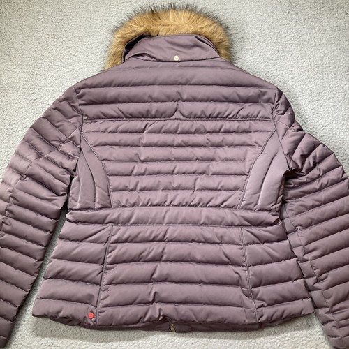 Hunter Down Puffer Jacket Womens XL Purple Fur Trim Winter Parka Full Zip Coat - Picture 19 of 20