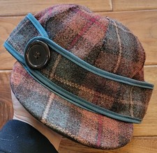 Stormy Kromer Wool Cap Hat 7 Plaid Orange Green USA Made
