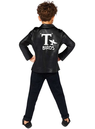 CK2413 Boys Grease Danny T bird Tbird Rock n Roll Jacket 1950s Licensed Costume - Picture 4 of 6