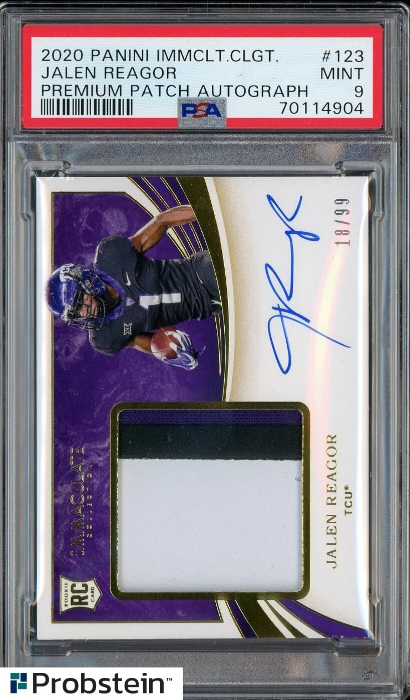 Jalen Reagor Panini Immaculate Collegiate #123 Premium Patch Autograph