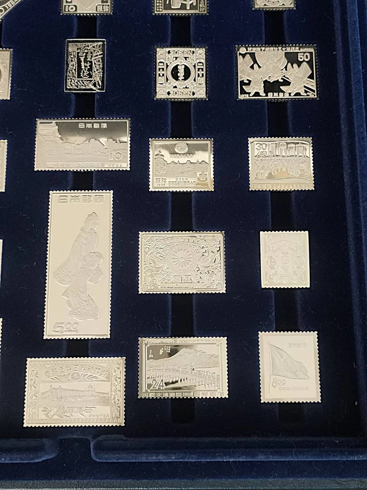 50 pezzi lingotto in argento sterling 925 francobollo Giappone di Franklin Mi... - Immagine 4 di 4