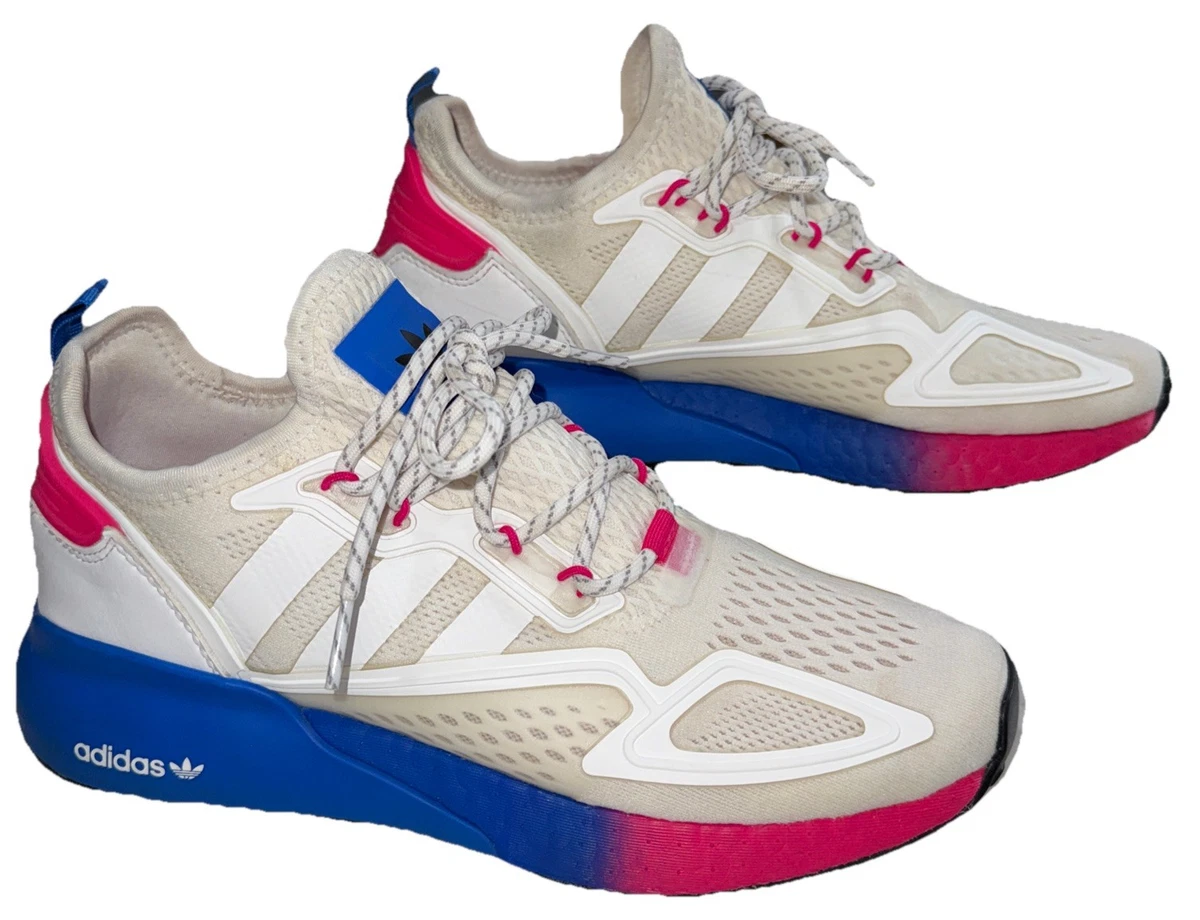 Las mejores ofertas en Adidas ZX 2K Boost White Pink Blue W | eBay