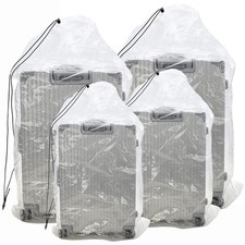 31x62 inches Extra Large Clear Drawstring Dust Covers Plastic Storage Bags Se...