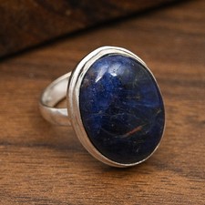 Sodalite Gemstone 925 Solid Sterling Silver Handmade Jewelry Wonderful Ring