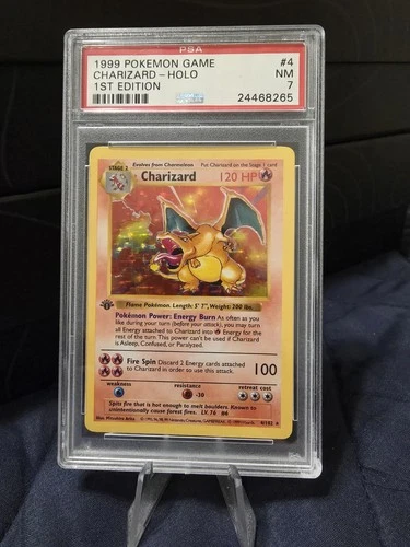 Pokémon Charizard Holo 1st Edition Base Set PSA 7