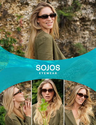 Ocean Collection Retro Oval Polarized Sunglasses for Women  display picture 3