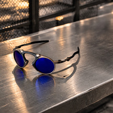 Oakley X-Metal Madman OO6019 Dark Carbon Sapphire Iridium Polarized