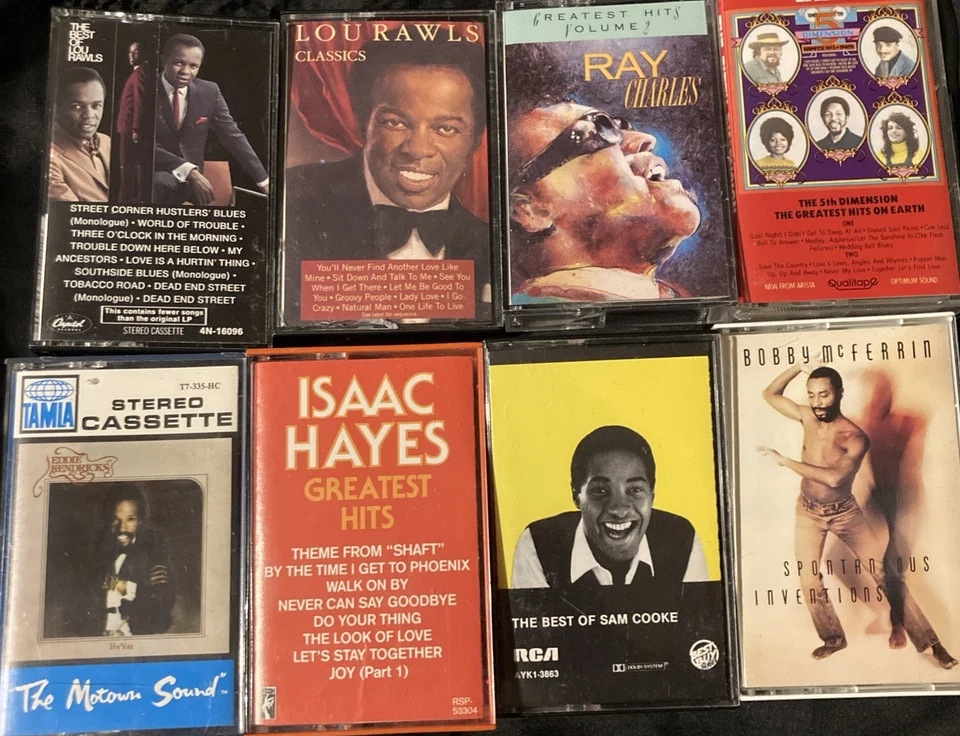 Лот из 8 кассет ленты соула и фанка. Ray Ray Charles, Lou Rawls + больше. - Изображение 2 из 4