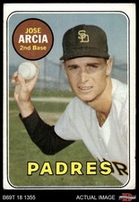 1969 Topps #473 Jose Arcia Yellow Name Padres COMMON VARIATION 3 - VG