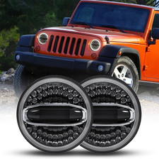 7 Inch LED Halo Headlights with Turn Signal Amber White DRL Compatible with Jeep