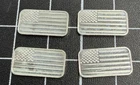 4x American Flag 1 Gram .999 Fine Pure Silver Bars