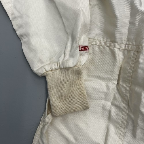 Mono de Colección Simpson Racing Traje Blanco Para Hombre Talla Grande 6/87 Emitido por el Conductor - Imagen 5 de 15
