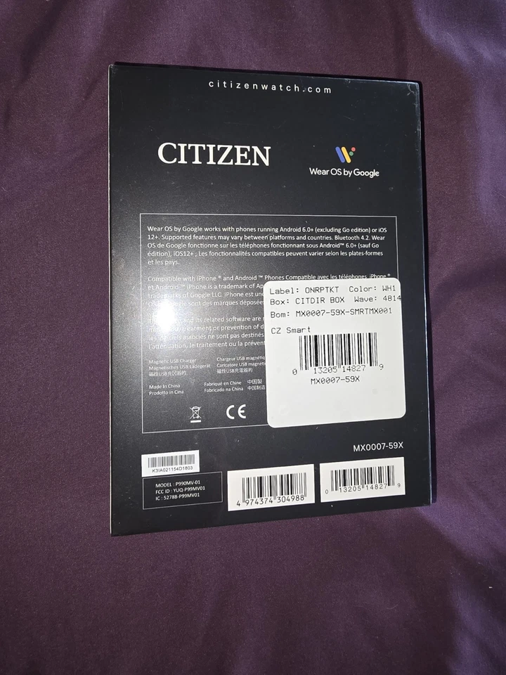 Citizen CZ Smart Touchscreen Men's Stainless Steel Gen-1 Smartwatch MX0007-59X - Image 3 of 4