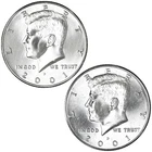 2001 P & D Kennedy Half Dollar BU 2 Coin Year Set