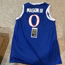 KANSAS JAYHAWKS- FRANK MASON III SIGNED AUTOGRAPH JERSEY JSA COA POY