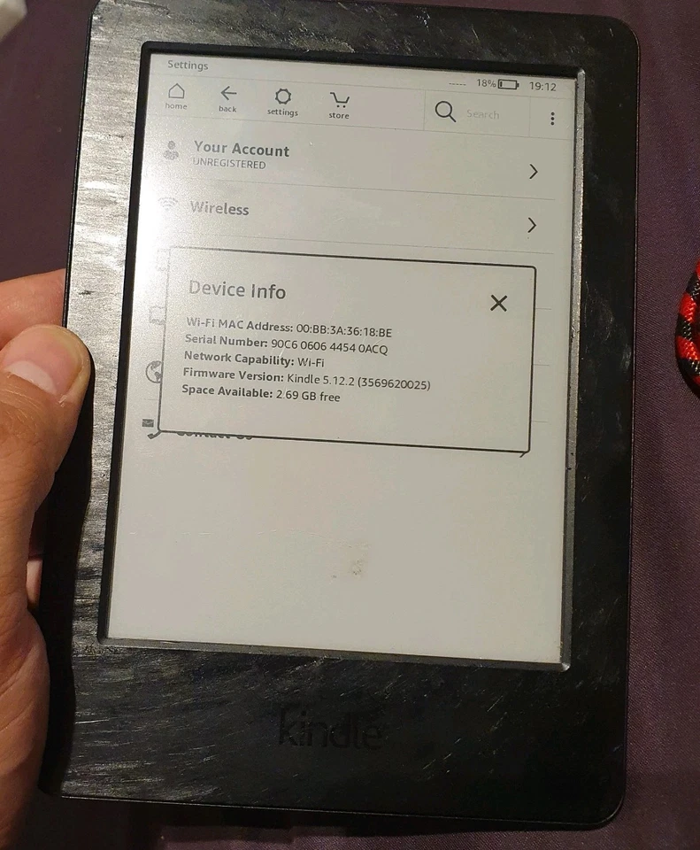 Amazon Kindle 7th Generation Wi-Fi 4GB WP63GW Black - Image 3 of 3