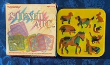 Vintage Tupperware Tuppertoys Stencil Art Set Multiple Design Shapes Subjects