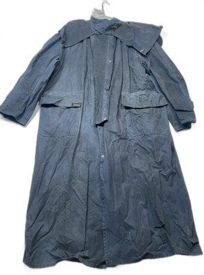 Driza-Bone Blue Waxed Cotton Riding Stockman Regenmantel Gr. XL Herren Reiten