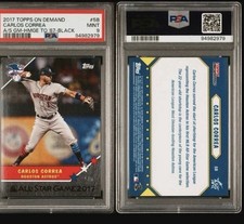 2017 Topps On-Demand  All-Star Game Homage to '87 Carlos Correa Black #/5 PSA 9