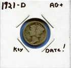 W@W 1921-d Mercury Dime !!!! ( KEY Coin !!!!)  AG+ !!!!!