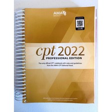 AMA CPT 2022 Professional Edition Medical Codebook Book