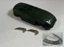 '60s Harvey Indy 500 Green Plastic HO Body 2x Chrome Utrim Lexan Glass Tjet NEW